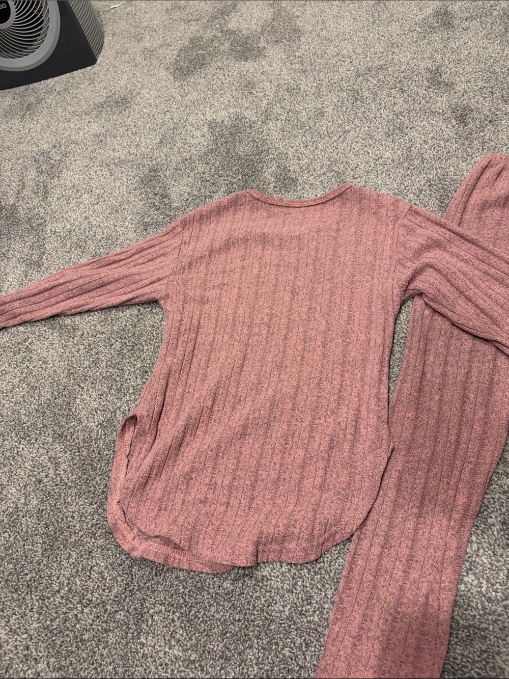 SHEIN Ribbed Two-Piece Set - Dusty Rose - Picture 5 of 7